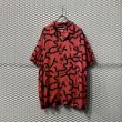 画像1: DOUBLE RAINBOUU - Thorny Aloha Shirt (Red) (1)