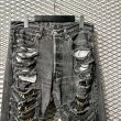 画像4: VINTI ANDREWS - Crash ＆ Repair Denim Pants (Black) (4)