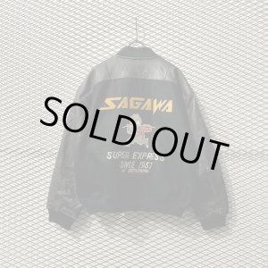 画像: SAGAWA - 80's Leather Switching Stadium Jumper