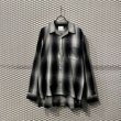 画像1: BLANCK - Shadow Check Open Collar Shirt (1)