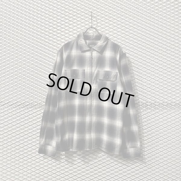 画像1: HUF - Shadow Check Zip Shirt (1)