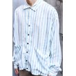 画像12: SHAREEF - Striped Rayon Shirt Jacket (12)