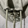 画像5: CMMN SWDN - Half Zip Switching Striped Shirt (5)