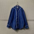 画像1: UMIT BENAN - Corduroy Baseball Shirt (Blue) (1)