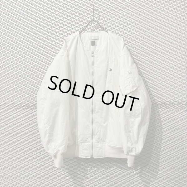 画像1: FACETASM - Nocollar Bomber Jacket (White) (1)