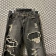 画像4: TORNADO MART - Damage & Repair Flared Denim Pants (4)