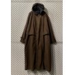 画像1: Used - Hood Long Coat (Brown) (1)