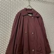 画像2: Used - Over Trench Coat (Burgundy) (2)