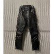 画像1: Used - 80's Lace-up Leather Pants (1)