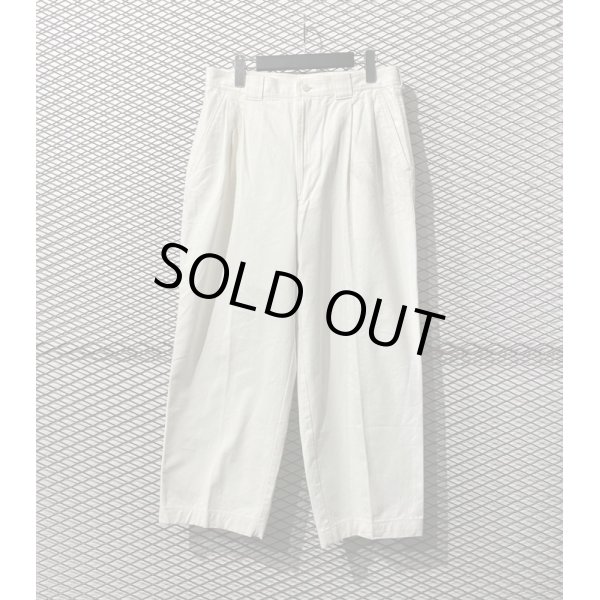 画像1: KANSAI - 2-Tuck Wide Pants (White) (1)