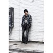 画像6: TORNADO MART -  Snake Lace-up Flared Denim Pants  (6)