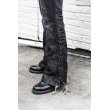 画像10: TORNADO MART -  Snake Lace-up Flared Denim Pants  (10)