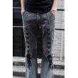 画像10: TORNADO MART - Lace-up Flared Denim Pants (10)