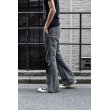 画像9: TORNADO MART - Lace-up Flared Denim Pants (9)