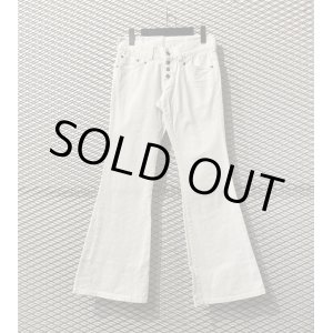 画像: TORNADO MART - Flare Denim Pants (White)