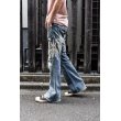 画像9: TORNADO MART - Embroidery Flared Denim Pants (9)