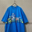 画像4: Used - 90's Flower Over Tee (Blue) (4)