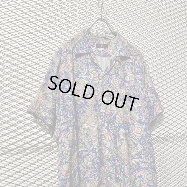 画像2: Y's - 90's Rayon Aloha Shirt (Blue) (2)