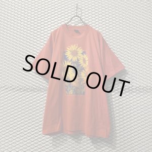 画像: Used - 90's Sunflower Tee (Red)