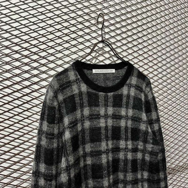 画像2: JOHN LAWRENCE SULLIVAN - Cashmere Blend Check Knit (2)