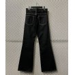 画像5: yotsuba - Flared Denim Pants (Black) (5)