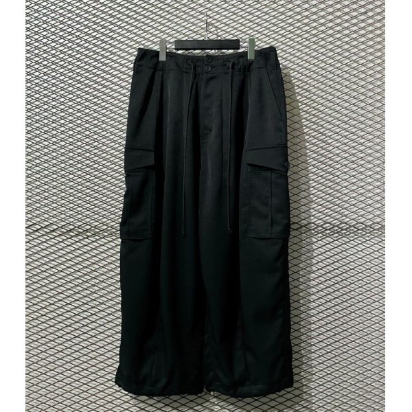 画像1: yotsuba - Jersey Cargo Pants (Black) (1)