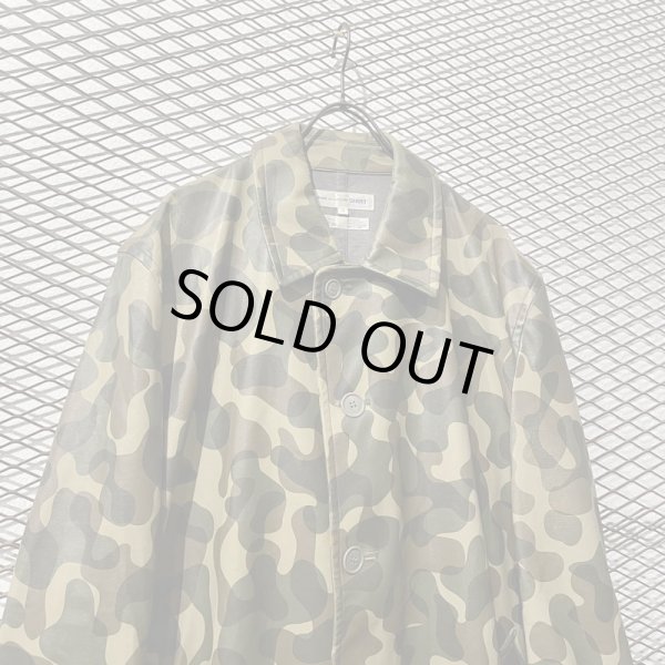 画像2: COMME des GARCONS SHIRT - Camouflage Fake Leather Soutiencollar Coat (2)