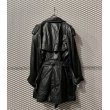 画像5: Used - 90's Cow Leather Trench Coat (5)