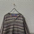 画像4: black means - Ethnic Pattern Henley Neck Knit (4)