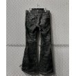 画像6: TORNDO MART - Python Lace-up Flared Denim Pants (6)