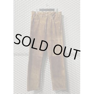 画像: UNUSED - Cow Leather Pants (Brown)