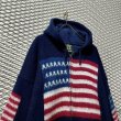 画像2: RUMINAHUI - Hairy Stars and Stripes Hoodie (Navy) (2)