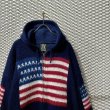 画像4: RUMINAHUI - Hairy Stars and Stripes Hoodie (Navy) (4)