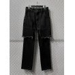 画像1: BLACK TAI - Docking Layered Denim Pants (Black) (1)