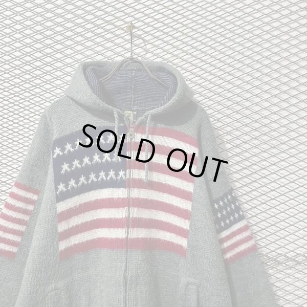 画像4: RUMINAHUI - Hairy Stars and Stripes Hoodie (Gray) (4)