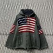 画像1: RUMINAHUI - Hairy Stars and Stripes Hoodie (Gray) (1)