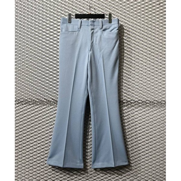 画像1: HARRIS CASUAL - Flared Slacks (Light Blue) (1)