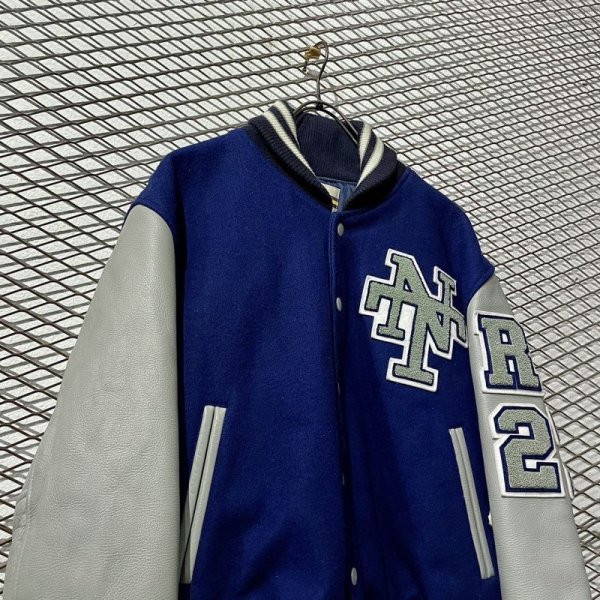 画像2: QB CLUB - Leather Switching Stadium Jacket (2)