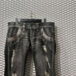 画像4: TORNADO MART - Python＆Damage Flared Denim Pants  (4)