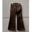 画像5: TORNADO MART - Lace-up Coating Flared Pants (Brown) (5)