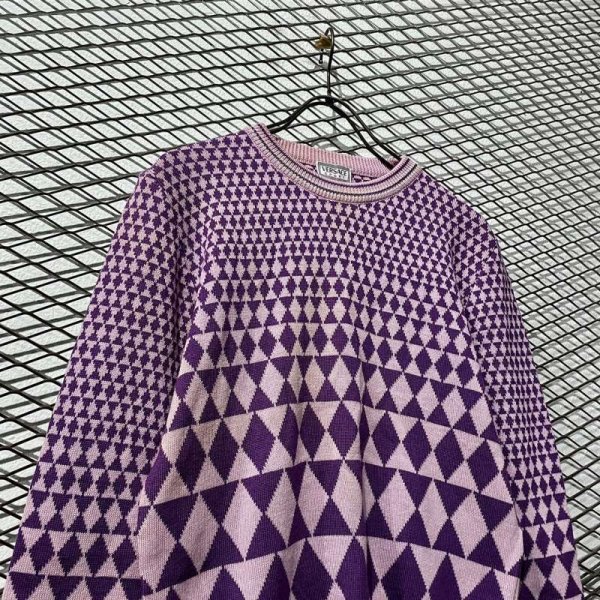 画像2: VERSACE SPORT - 90's Geometric Pattern Knit (2)