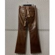 画像5: TORNADO MART - Cow Leather Flared Pants (5)