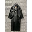 画像1: PAMEO POSE - Zip Design Long Fake Leather Jacket (1)