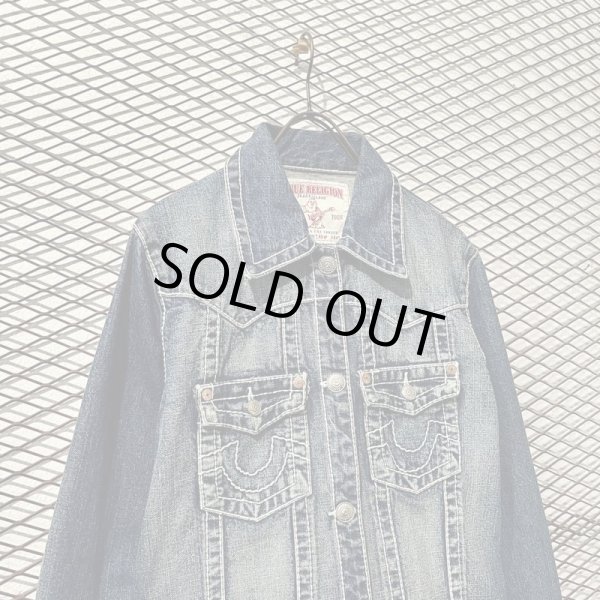 画像2: TRUE RELIGION - 90's Thick Stitch Denim Jacket (2)