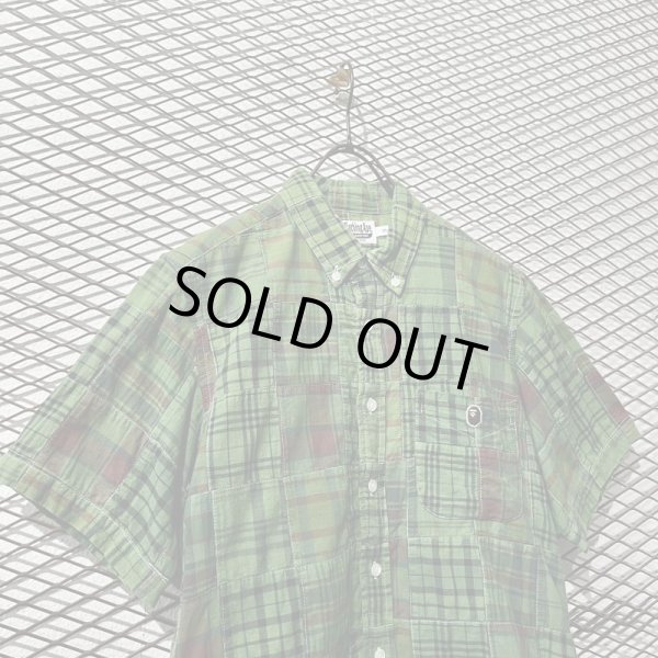 画像2: A BATHING APE - Patchwork Check S/S Shirt (2)