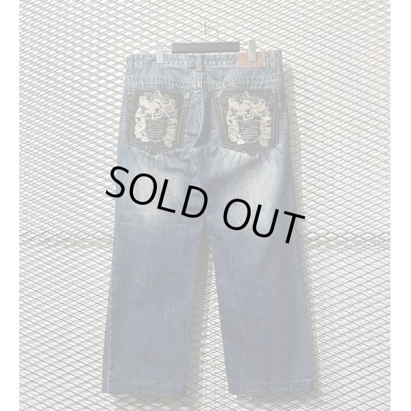 画像1: Sean John - 90's Embroidery Wide Denim Pants (1)
