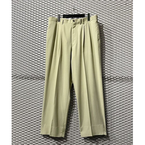 画像1: Used - 2-Tuck Linen Wide Slacks (1)