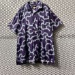 画像3: DOUBLE RAINBOUU - Thorny Aloha Shirt (Purple) (3)