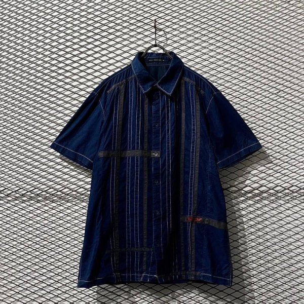 画像1: MARITHE + FRANCOIS GIRBAUD - 90's Switching Stripe Shirt (1)