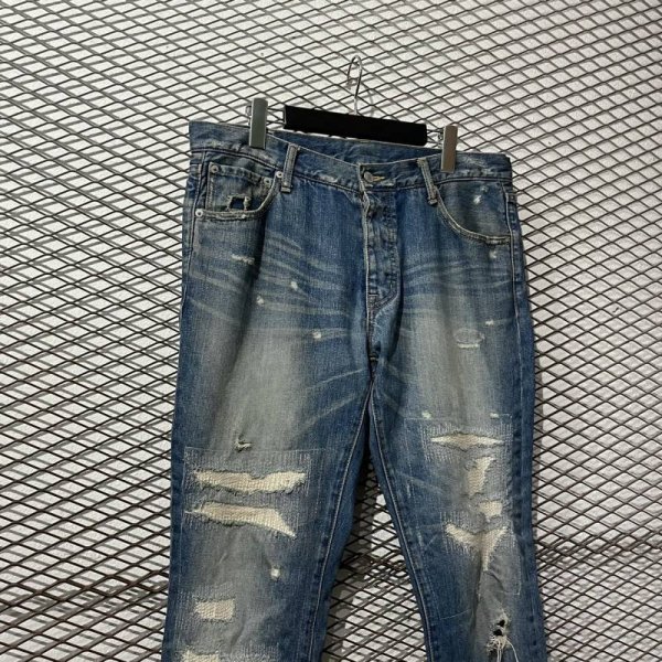 画像2: SWAGGER - Damage & Repair Denim Pants (2)